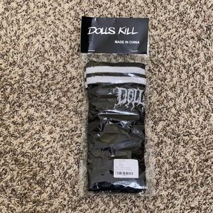 Dolls Kill Striped Black and White Socks